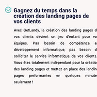 landing page avec GetLandy