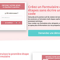 landing page avec GetLandy